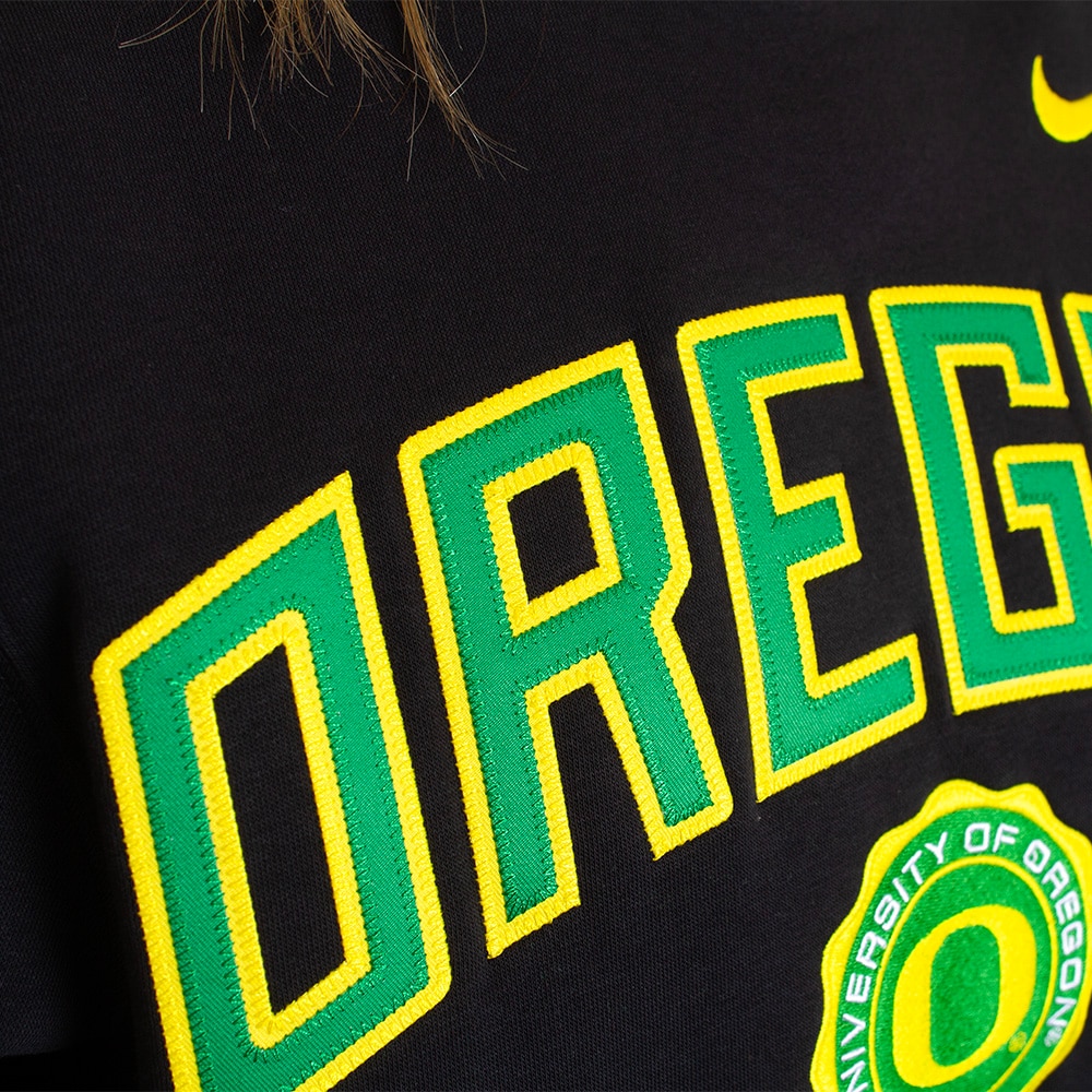 Classic Oregon O, Nike, Black, Pullover, Cotton Blend, Men, Phoseal, Sweatshirt, 813489